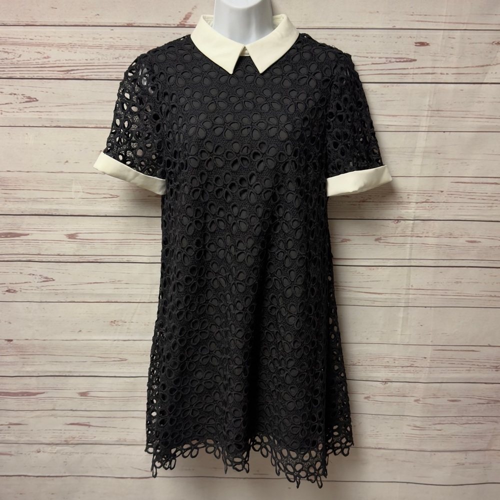 AQUA Collared Lace Shift Dress - Bloomingdale's Exclusive